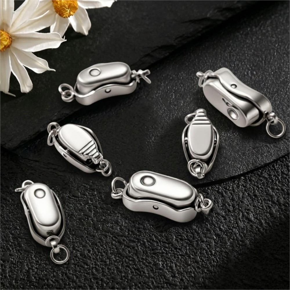 2/5Pcs Stainless Steel Peanut  - đánh giá và giá Pearl Trim Chain