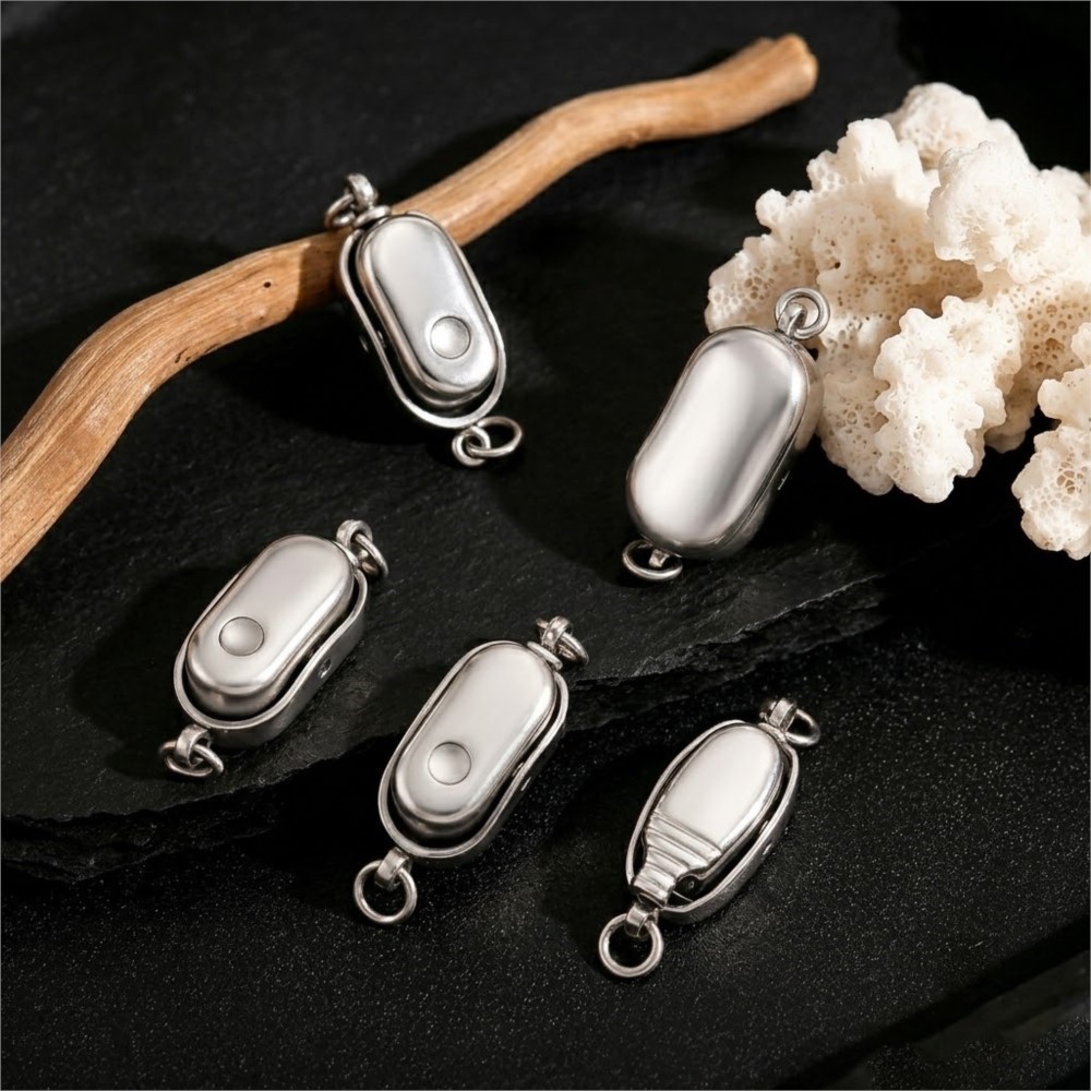 2/5Pcs Stainless Steel Peanut  - đánh giá và giá Pearl Trim Chain