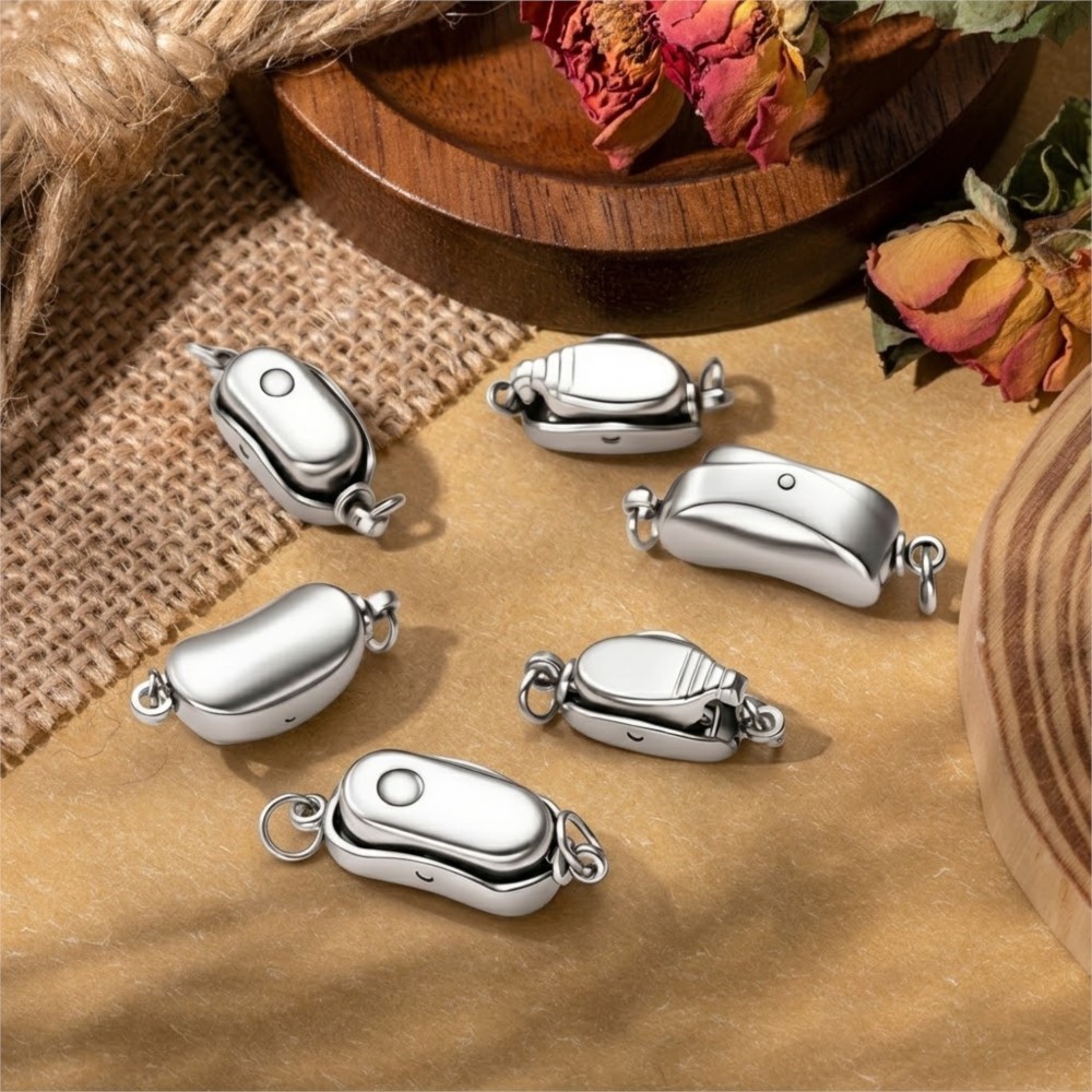 2/5Pcs Stainless Steel Peanut  - đánh giá và giá Pearl Trim Chain