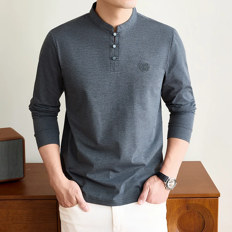Mens Mandarin Collar Long Slee - đánh giá và giá Embellish Knit