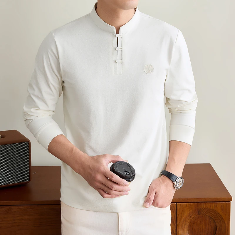 Mens Mandarin Collar Long Slee - đánh giá và giá Embellish Knit
