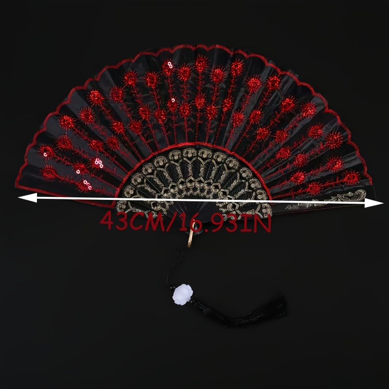 Spanish Style Folding Hand Fan - đánh giá và giá Tassel Fringe Trim