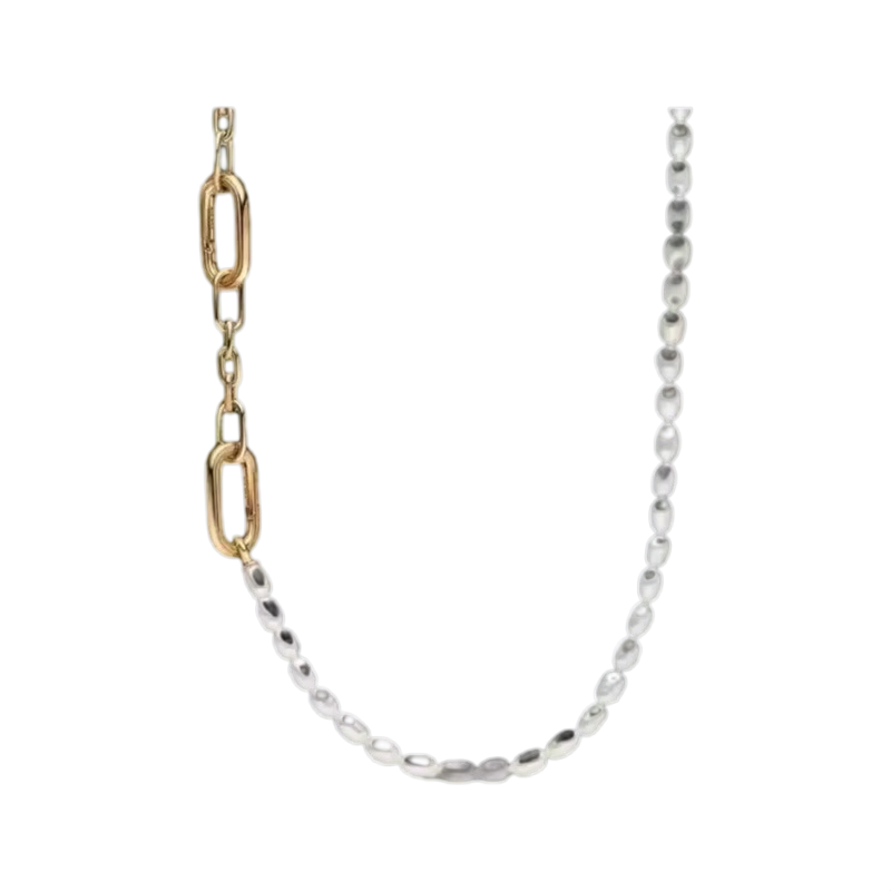 New S925 Silver Lock with Pear - đánh giá và giá Pearl Trim Chain
