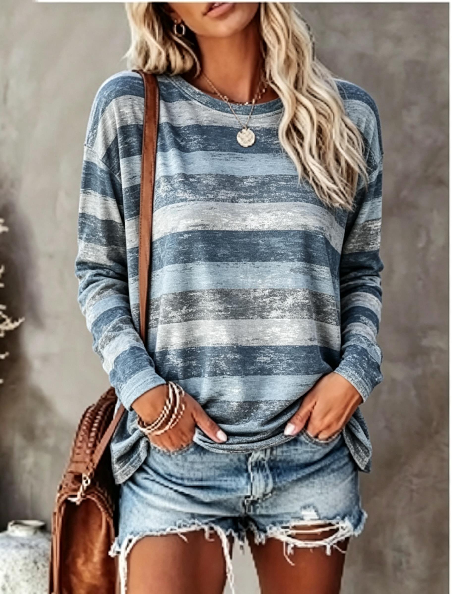 Women Long Sleeve T‑Shirt Vint - đánh giá và giá Embellish Knit