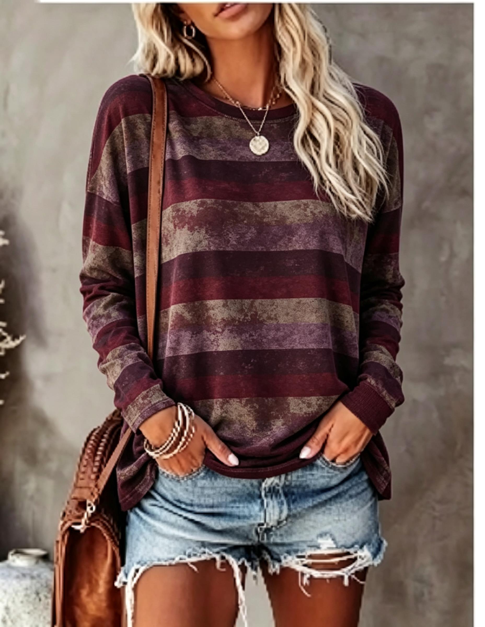 Women Long Sleeve T‑Shirt Vint - đánh giá và giá Embellish Knit