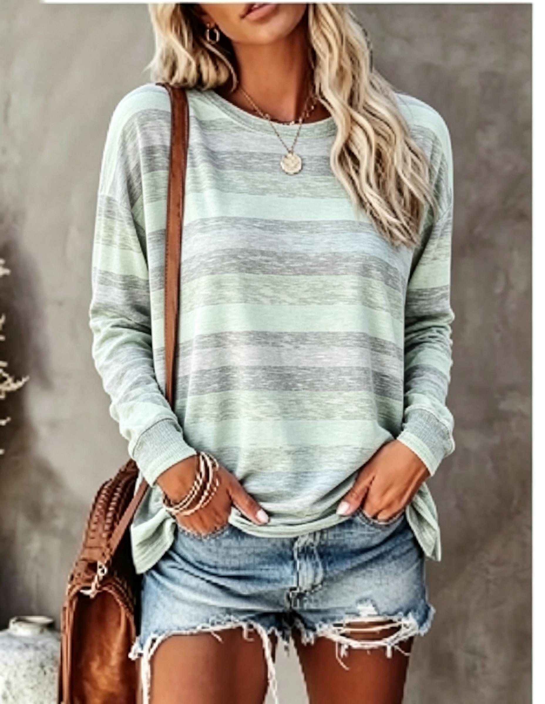 Women Long Sleeve T‑Shirt Vint - đánh giá và giá Embellish Knit
