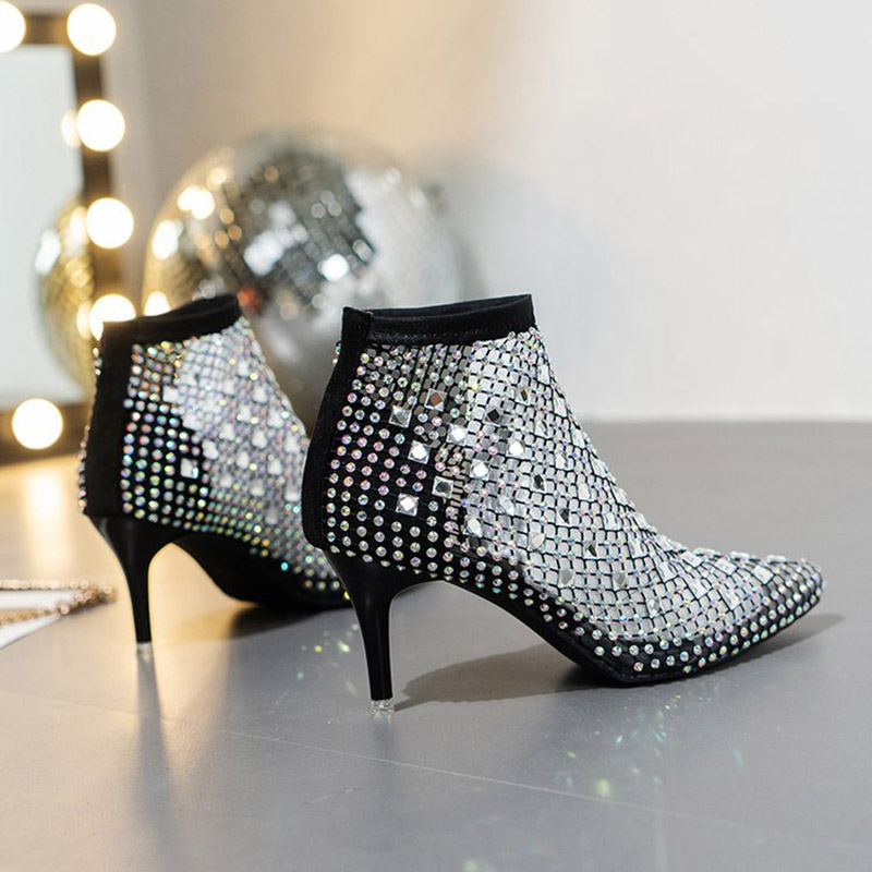 2025 Summer Mesh Sandals Boots - đánh giá và giá Crystal Mesh Fabric