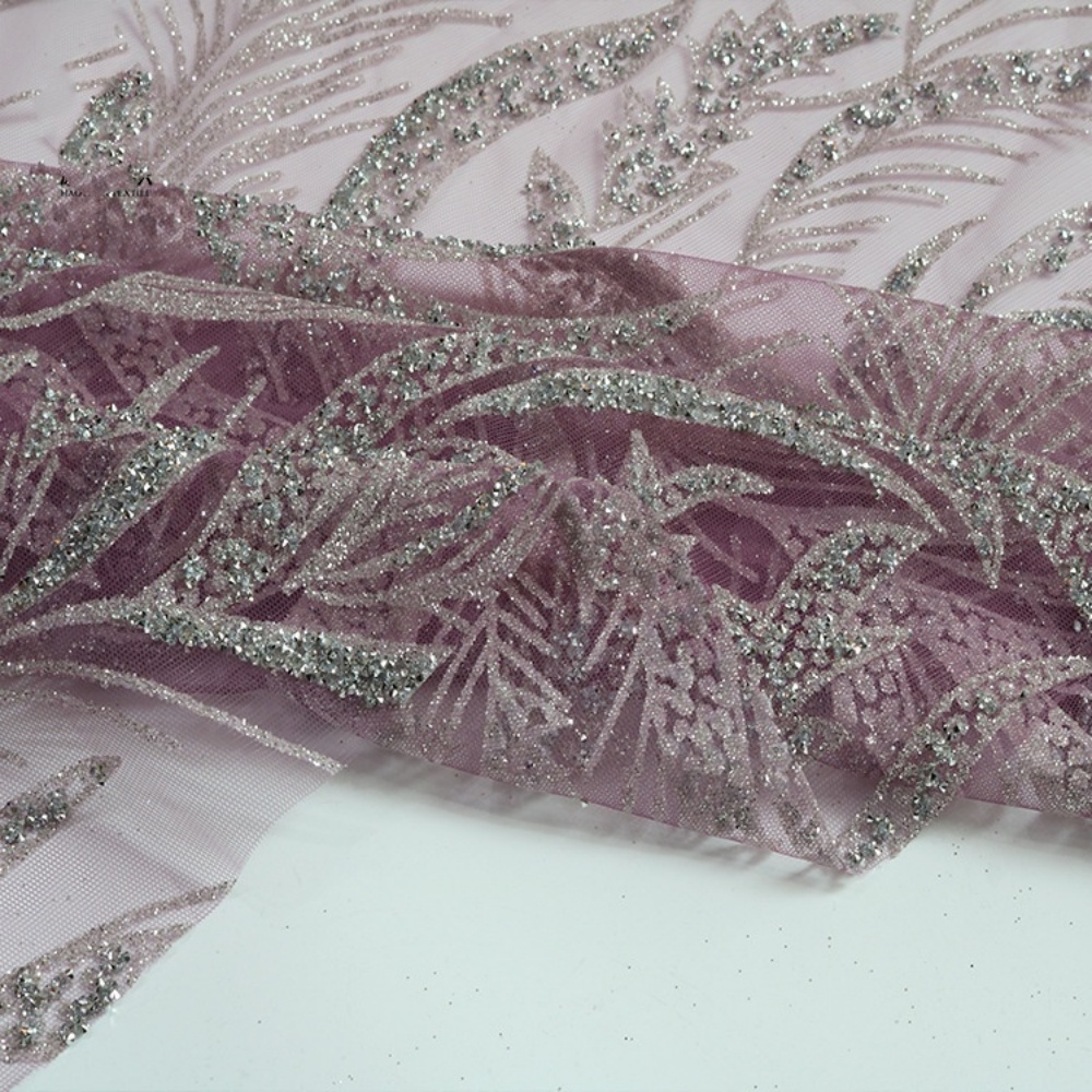 10 Hot Stamping Powder Pattern - đánh giá và giá Crystal Mesh Fabric